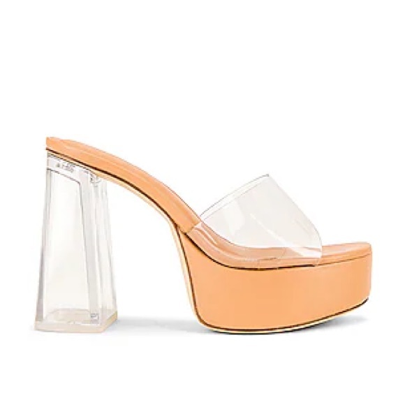 Larroude Dolly Lucite Mules Size 9 Lucite Vinyl NWOB